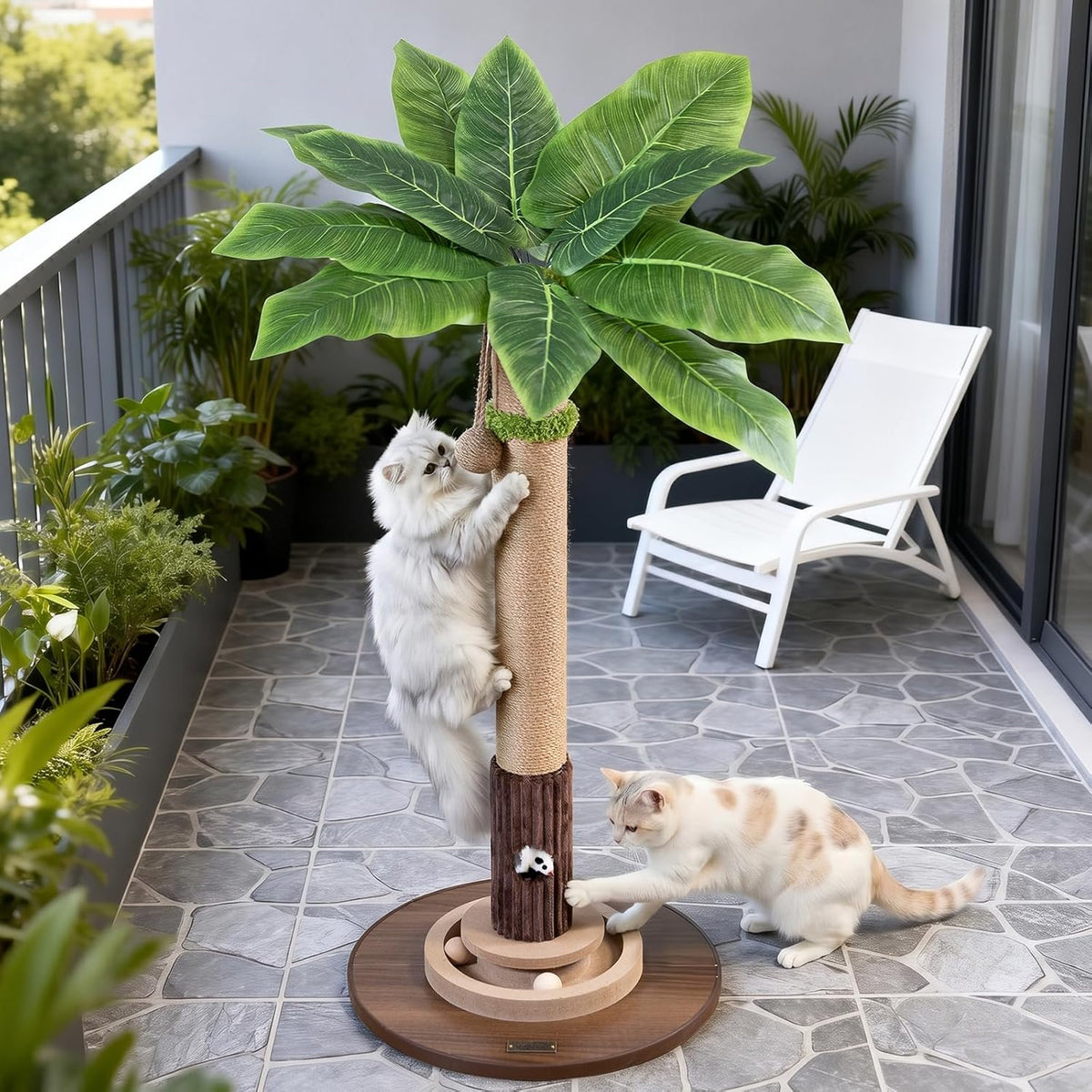 Tall Cat Scratching Post, Cat Toys - Brown