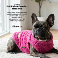 Fitwarm 2 Pack Striped Fleece Dog Sweater - Small / White-Pink - image 2