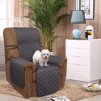 U-NICE HOME Loveseat Sofa Cover for 2 Cushion Couch, Dark Grey – Essentials for Pets - Dark Grey/Light Grey / 28''recliner-oversized - image 2