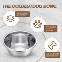 10 Pcs 8 Cup Metal Dog Bowls Stainless Steel Food Dish – Essentials for Dogs - 10 - image 4