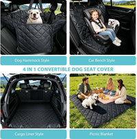 Dog Car Seat Cover for Back Seat with Safety Belt Universal Fit – Essentials for Dogs - Black / Standard - image 4