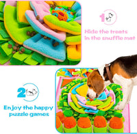 Pet Snuffle Mat for Dogs Sniff Mat Nosework Feeding Mat Slow Feeder - 31''x19''（pink） - image 2