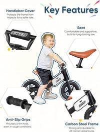 RIDYEE Toddler Balance Bike 2 Year Old - WhiteSport - image 3