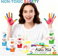 AROIC 8PCS Washable Finger Paint, Non-Toxic Finger Paints – Fun for Kids & Family - 8 Colors (1.05oz) - image 2