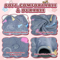 6 Pcs Washable Guinea Pig Blankets Absorbent Small Animal Fleece Bedding Waterproof Cage Liners Reusable Pet Pee Pad Sleep Mat Cover for Rabbit Rat Hamster Ferret Chinchilla Hedgehog (20"x30")