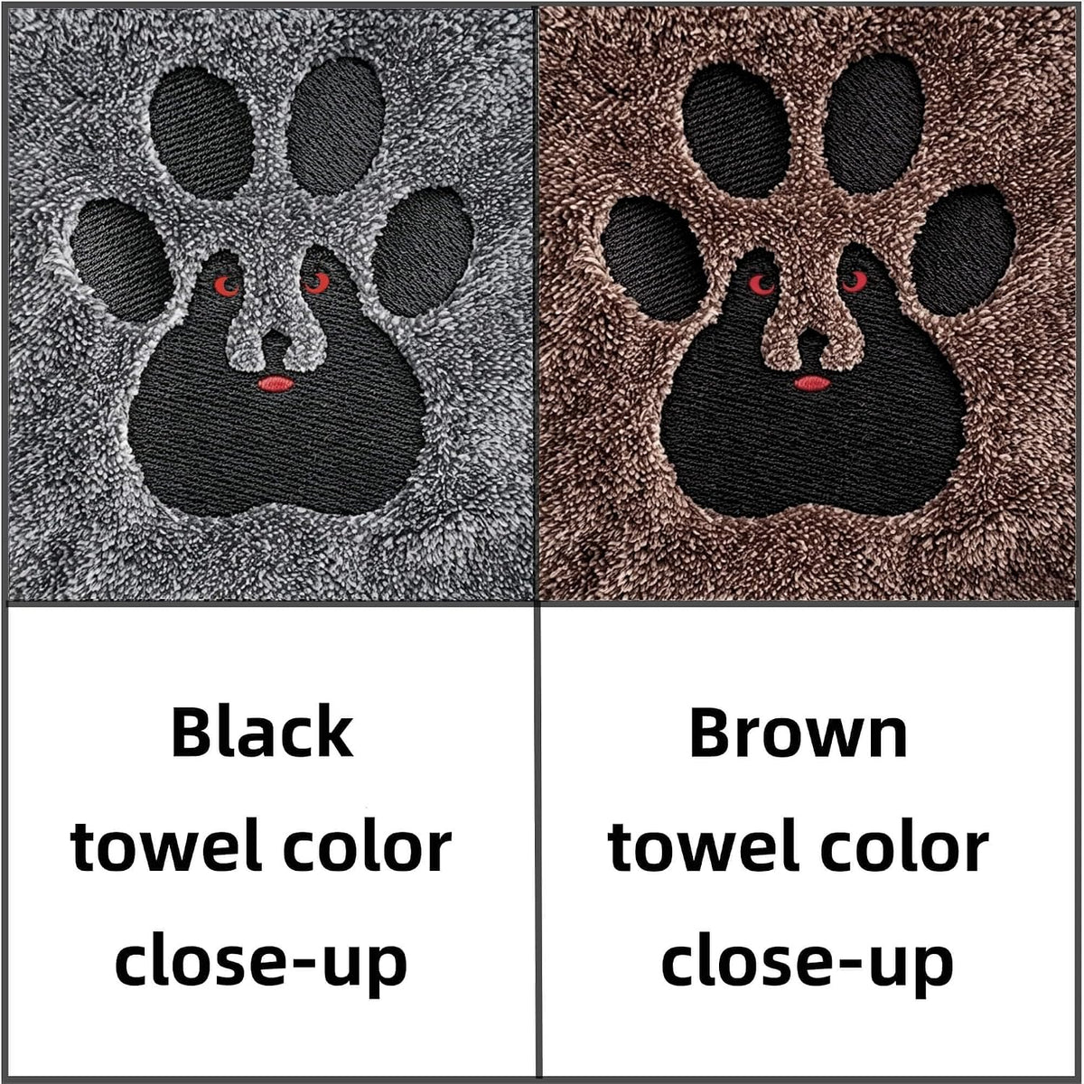 Dogvingpk Dog Towels for Drying Dogs 2 Pack - Black and Brown / XL-55" * 36" - image 4