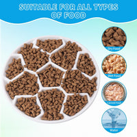 Ceramic Cat Slow Feeder,Shallow and Wide Opening Dish for Whisker Friendly – Essentials for Cats - Soccer Maze - image 4