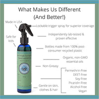 Nantucket Spider Extra Strength Tick Repellent Spray - 8 fl oz | Deet Free, Natural Tick Repellent for People | Made in The USA with 100% Organic Essential Oils