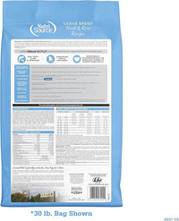 NutriSource Dog Food, Made with Trout and Rice, Large Breed, with Wholesome Grains, 30LB, Dry Dog Food