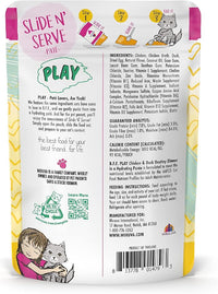 B.F.F. PLAY - Best Feline Friend Paté Lovers, Aw Yeah!, Chicken & Duck Destiny with Chicken & Lamb, 3oz Pouch (Pack of 12)
