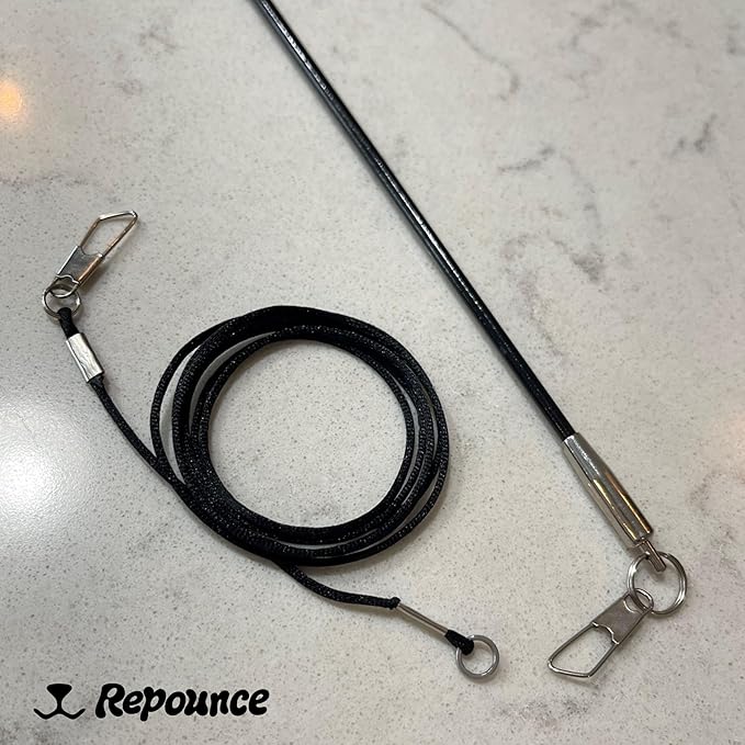 Replacement Strings for Cat Wand Toy - 3-Pieces - Chew-Proof Metal String Wire and 2 Durable Paracord Strings - Heavy Chewers Pack Cat Wand Toy Refill Strings (6 Replacement Strings)