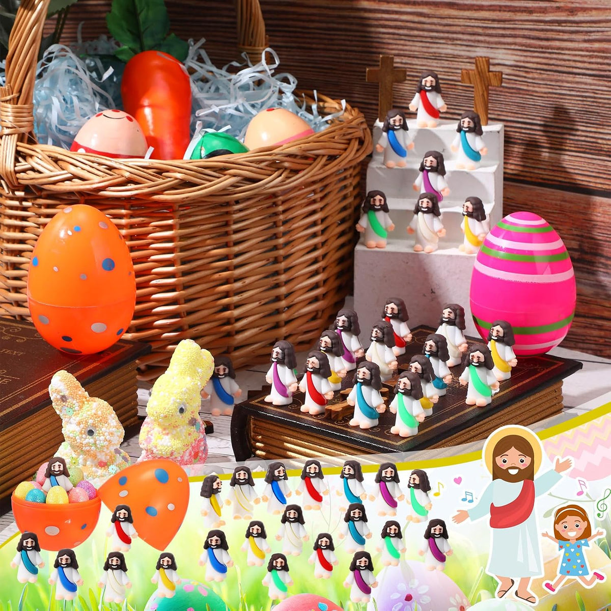 Sumind 50 Pcs Little Jesus Figures Original Design - Bright Color - image 3