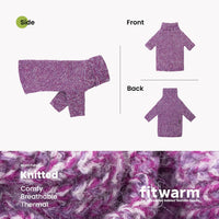 Fitwarm Thermal Knitted Dog Sweater Doggy Winter Coat Pet Clothes - XX-Large / Heather Purple - image 4