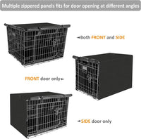 X-ZONE PET Dog Crate Cover Waterproof Kennel Cover - 24.0"L x 18.0"W x 20.0"H / Black - image 4