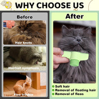 Self cleaning cat comb with one-click hair release button for cats and small dogs - view 4