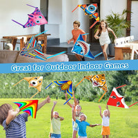 Tcvents mini finger launcher kites for kids with rubber band launchers in bright prints - view 13