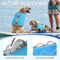 VIVAGLORY Dog Life Vest Neoprene Dog Swim Vest, M - Cyra Blue / XL: 29-34in (Ribcage Girth) - image 4