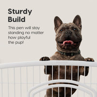 IRIS USA 4-Panel Dog Playpen, Pet Enclosure, Dark Gray – Essentials for Dogs - White / 4-Panel w/ Door - image 4