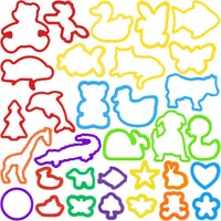 Oun Nana 32-piece play dough tools set with colorful animal molds and shaped cutters