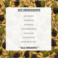 100% Organic Parakeet Food – Premium Bird Seed Mix with Oat Groats, Buckwheat, Amaranth, Super Veggies & Seeds – Reusable Tin + Stainless-Steel Scooper – Made in USA, Human Grade Ingredients (1lb)