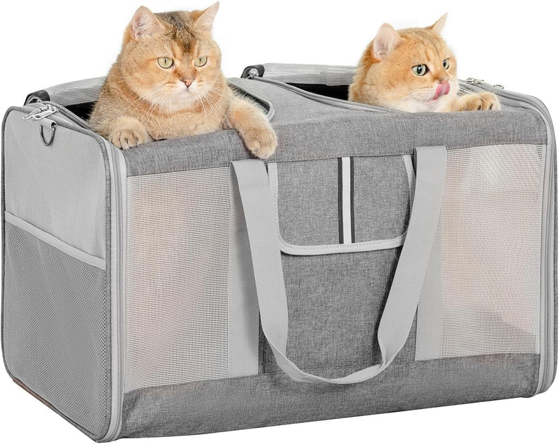 Extra Large Cat Carrier for 2 Cats - Grey(Extra Large)