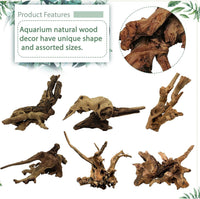 Tfwadmx Natural Driftwood for Aquarium Decor 5-8" Fish Reptile Tank - XL: 1 Pack(11 - 17 inches) - image 3