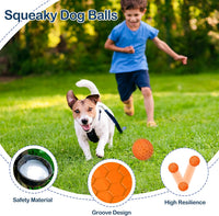 2 Pack Indestructible Squeaky Dog Balls for Aggressive Chewers - Orange - image 4