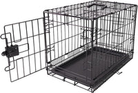 Amazon Basics Portable, Foldable Metal Wire Small Dog Crate with Removable Tray, Divider Panel - 30.0"L x 19.0"W x 21.0"H / Single Door w/ Divider