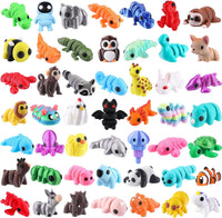 Celltestria 18PCS 3D Printed Skeleton Fidget Toys with Coffin Storage - 50Pcs Animals