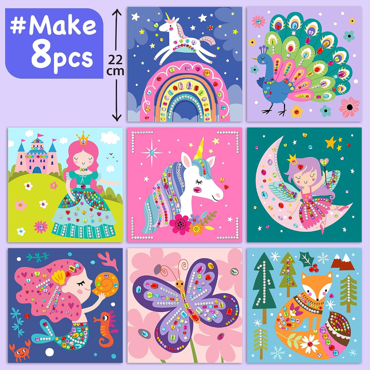 EZCRA Gem Sticker Kit for Kids, 990+ Stickers - Gem Sticker Kit - image 2