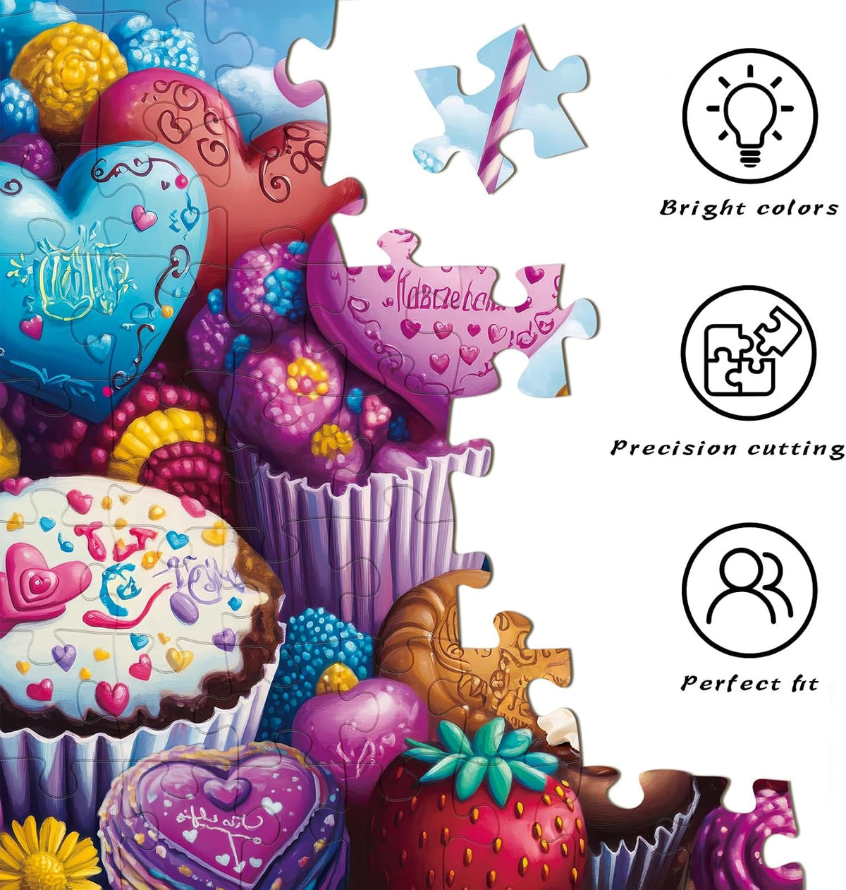 1000 Piece Puzzles for Adults, Premium Magic Book Jigsaw Puzzle – Fun for Kids & Family - Chocolate Delight - image 3