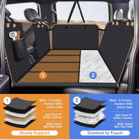Hard Bottom Dog Car Seat Cover for Back Seat, Holds 420lbs - For Full-Size CAR/SUV/TRUCK / Black - image 2