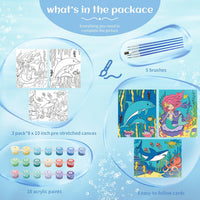 goldentime 3 Pack Kids Paint by Numbers Kit - seaworld - image 2