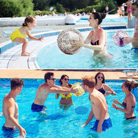 TURNMEON 5 Pack Sequins Beach Balls 16 Inch 24 Inch Pool Party - Multicolor / 2 pcs 24inch+3 pcs 16inch - image 2
