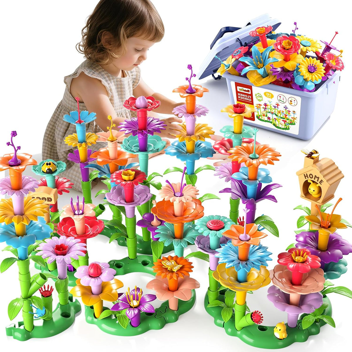 Garbo Star Girl Toys for 3 4 5 6 Year Old Girls Birthday Gift - 148 PCS