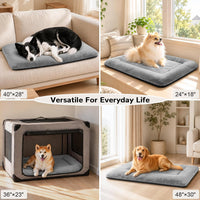 Dog Crate Pad, Washable Cozy Dog Bed Mat for Medium Dogs 36"x23" - 36.0"L x 23.0"W x 1.5"Th / Grey - image 4