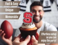 Ohio State Merch Cupcake Toppers & Decorations OSU Party Cake Decor - Nc State Wolfpack - image 3