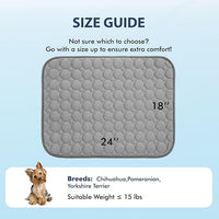 MICROCOSMOS Summer Cooling Mat & Sleeping Pad- Water Absorption Top, Materials Safe, Easy Carry, EZ Clean. Keep Cooling for Pets, Kids and Adults.(Drak Grey, 24" x18")