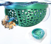 Multi-Functional Betta Hammock Feeding Bed - Dual-color BlueGreen