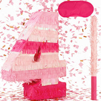 BIRCHIO blue number 4 pinata with blindfold and bat for a fourth birthday party - view 8