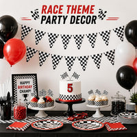 MAQIHAN 52.5 Ft Colorful Pennant Banner Flags - Black - 5PCS - image 2