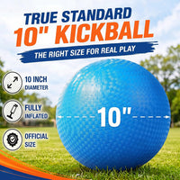Jenaai blue kickball set with 10 inch ball, rubber bases, cones, scoreboard and pump - view 21