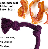 Playology Tug Rope Dog Toys for Large Dogs, Peanut Butter Scent - Jumbo / Bacon - image 3