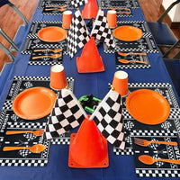 PIXHOTUL 100 pack red and white striped carnival paper napkins - view 13
