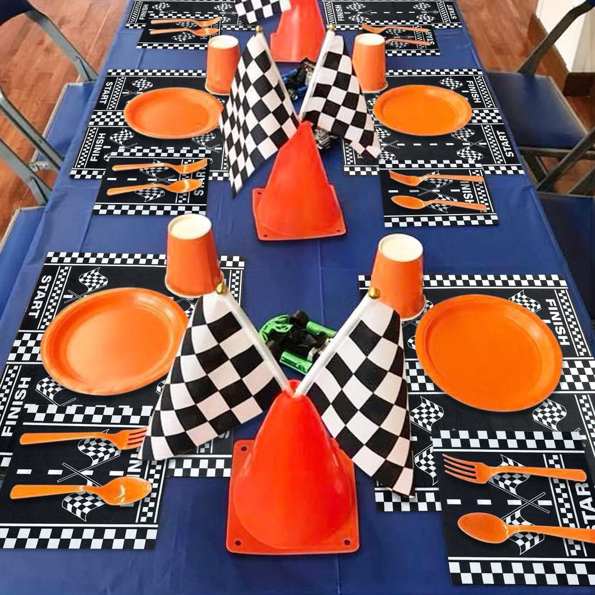 PIXHOTUL 100 pack red and white striped carnival paper napkins - view 13