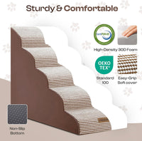 Miorun Dog Stairs for High Beds - White-coffee / 5.0 / Stairs 24.5"H - image 2