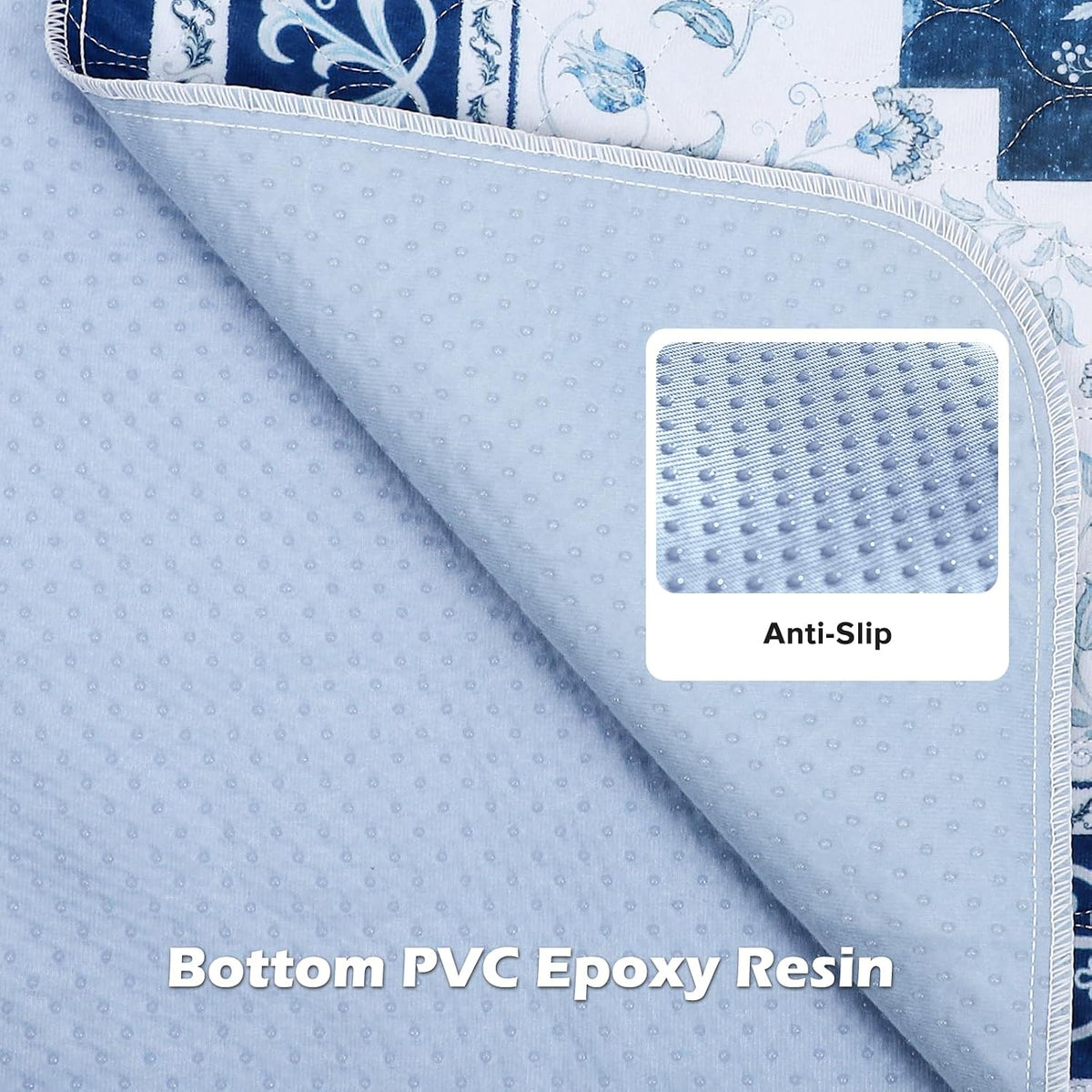 Washable Pee Pads for Dogs 72"x72" Reusable Dog Pads Extra Large - Blue / 48x48 Inch (Pack of 2) - image 3