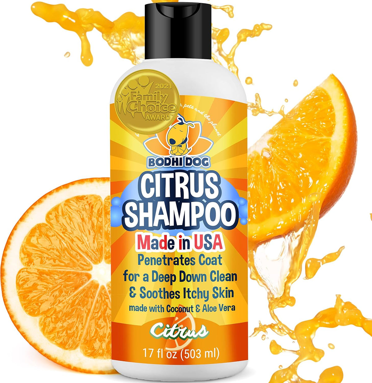Bodhi Dog Skunk Shampoo | Skunk Smell Odor Remover Cleans & Deodorizes Using Essential Oils - Citrus / 17 Fl Oz