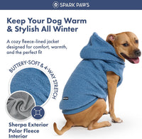 Spark Paws Fleece Dog Hoodie - Blue / Large - image 2