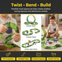 Dinosaur Race Track Toys for Boys 3-5 - Double Loop Dinosaur Race Track Set - image 4